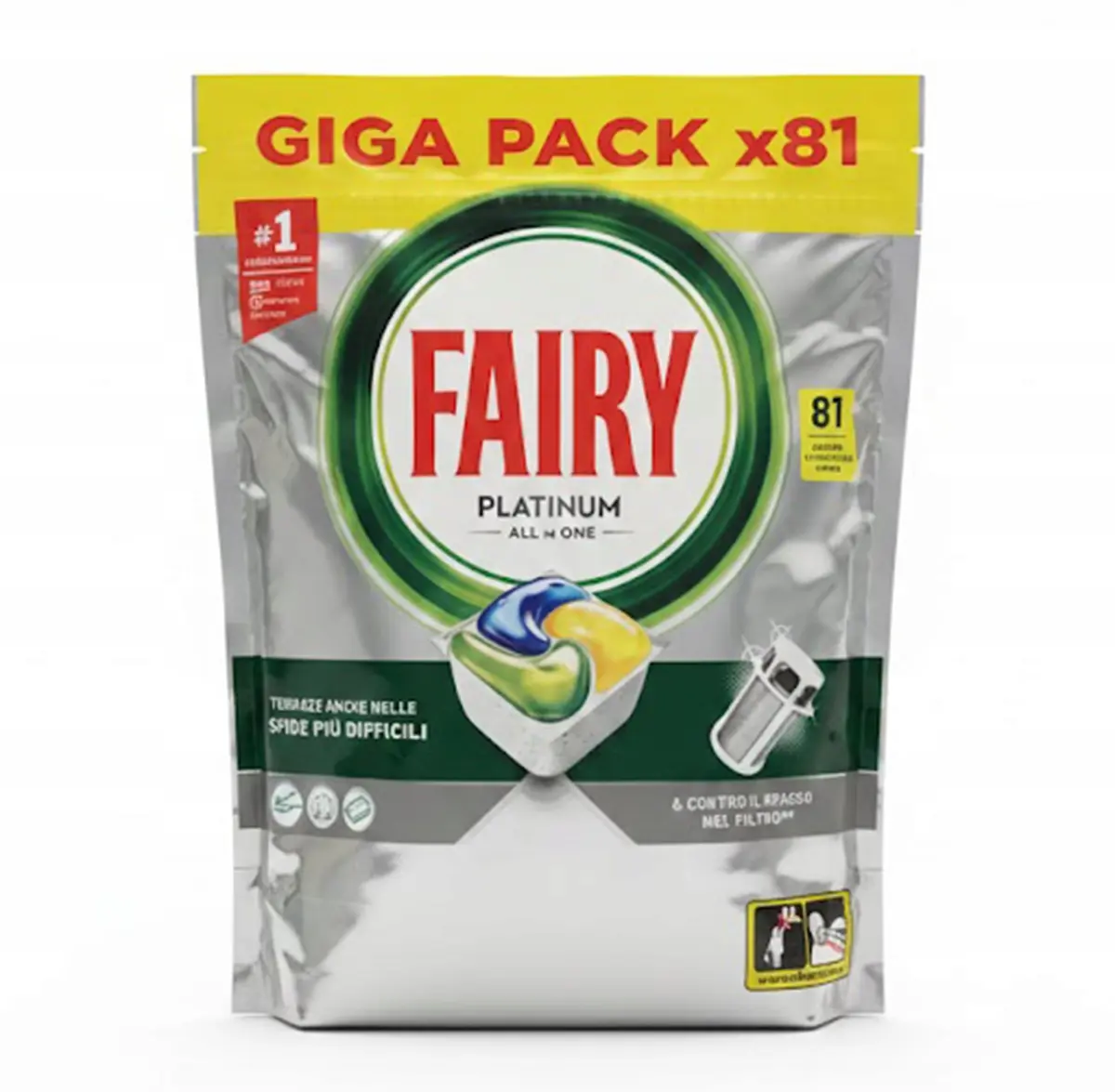 Trauku mazgāšanas kapsulas Procter FAIRY Platinum