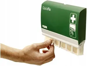 Plum QuickFix wall-mounted empty plaster/adhesive strip dispenser, green (MPN BH-5500)