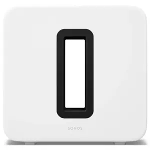 Активный сабвуфер Sonos Sub 4 — усилитель класса D, питание AC 110–240V, 50/60Hz, чёрный или белый