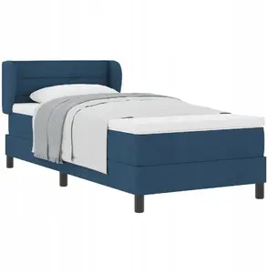 Gulta Box Spring ar matraci VidaXL modelis 3339953 Zila audums 100x200 cm