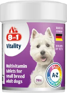 Multivitamin tablets for small dogs 8in1 Vitality 70 tablets