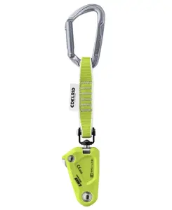 Страховочное устройство Edelrid OHM Steel — регулировочный демпфер для верёвок от 8,9 мм, сталь, зелёный