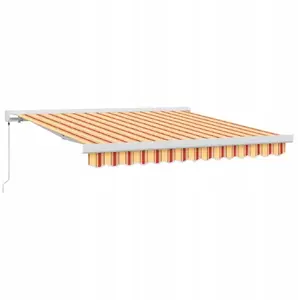 Марķīze VidaXL modelis 3330261 dzeltena un oranža 350x250 cm — izvelkams nojume