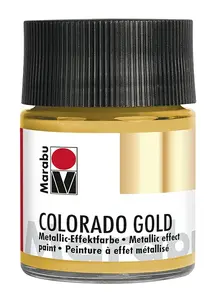 Ūdens bāzes krāsa Marabu 12640005784 Zelta metālisks 50 ml