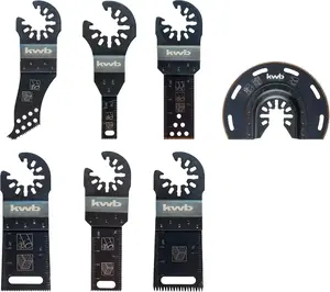 Plunge Cut Blade Set EINHELL 708000 for Multi-Tool — 7 pcs, for MDF, Metal, Pipe, Plastic, Wood