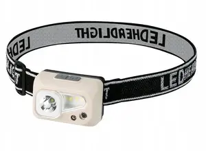 Priekšgalvas lukturis LTC LXLL178 — 1× XPE LED + 4× SMD, 5W 400 lm, kustības sensors, uzlādējams akumulators 400 mAh, USB-C