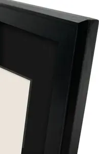 Photo Frame Focus Darcey Black — focus model 133056 for 20x30 cm with 15x20 cm passe-partout
