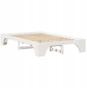 Каркас кровати VidaXL Lumarko 135x190 см Белая массив сосны
