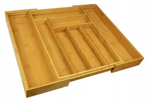 Drawer Cutlery Organizer KRISBERG KS-7547 — Extendable Insert for Utensils