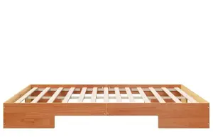 Каркас кровати с ящиком для хранения VidaXL Lumarko — массив сосны, коричневый