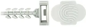 IespiedējNUMX Celo 96IFB — ieliekamie stiprinājumi 6×30 mm, cauruma Ø10 mm, plata galviņa, kabeļu saites montāžai, 100 gab.