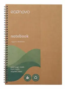 Recycled A4 Notebook Office Products ECONOVO — 80 sheets, 70 gsm, natural