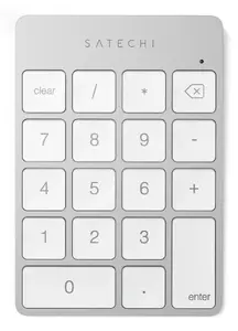 Numeric Bluetooth Keypad Satechi Aluminum Rechargeable BT Keypad Silver — Bluetooth, Numeric Layout, Battery Powered