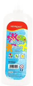 Akrila krāsa Keyroad KEYROAD 1000 ml pudele, balta