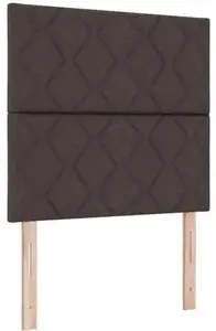 Кровать Box Spring с матрасом VidaXL ткань Lumarko 100x200 см тёмно-коричневая