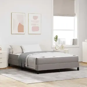 Gulta ar atsperu bloku un matraci VidaXL 160 x 200 cm audums tumši pelēka