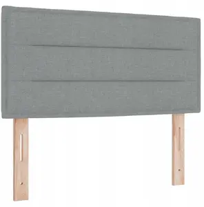 Кровать Box Spring VidaXL с матрасом и подсветкой, серый, 90x190 см