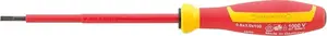 Screwdriver STAHLWILLE 4660 VDE 3 0.6x3.5x100 slotted insulated with Drall handle