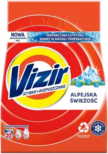 Стиральный порошок Procter VIZIR Alpejska Świeżość для белых тканей, 35 стирок (1,1 кг)