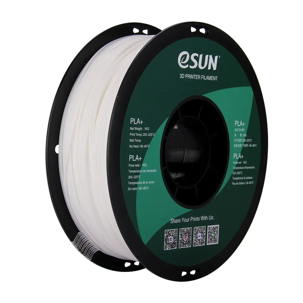 eSun PLA+ 1.75 mm balts 1 kg filaments Photo 2