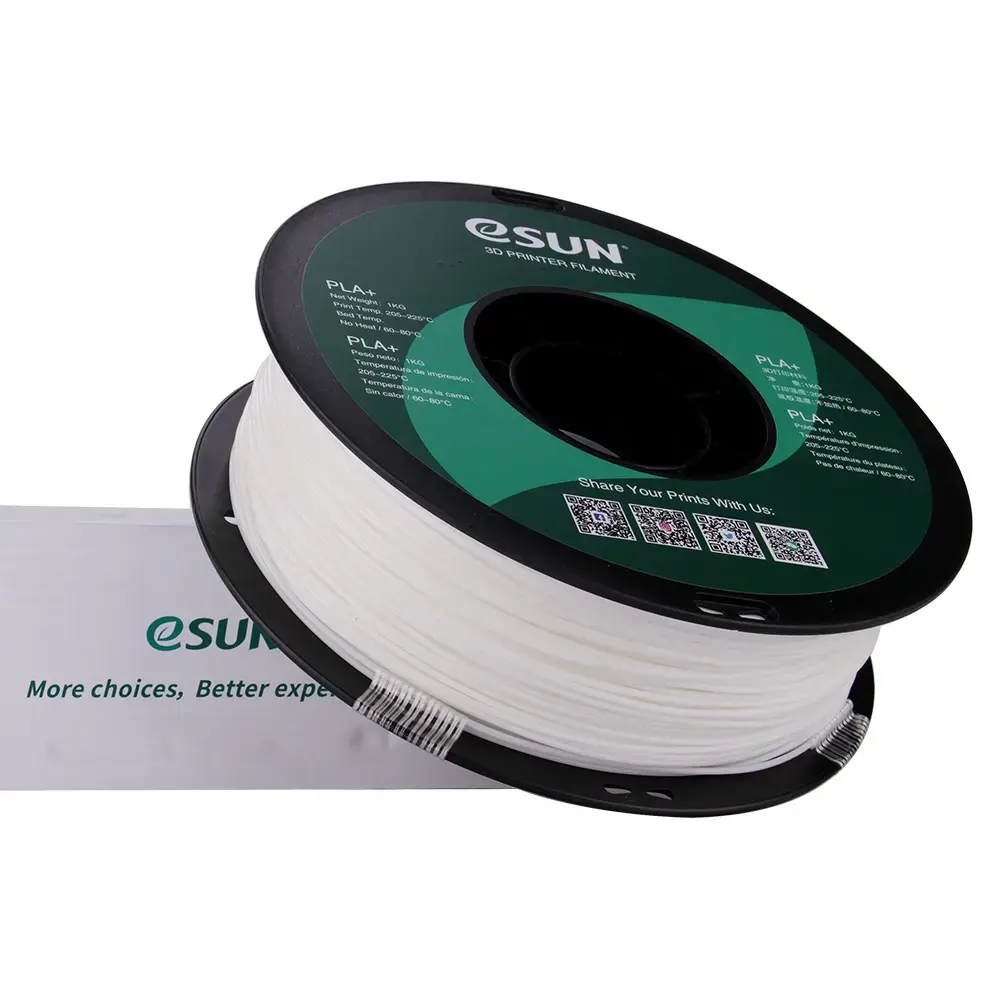 eSun PLA+ 1.75 mm balts 1 kg filaments Photo 7