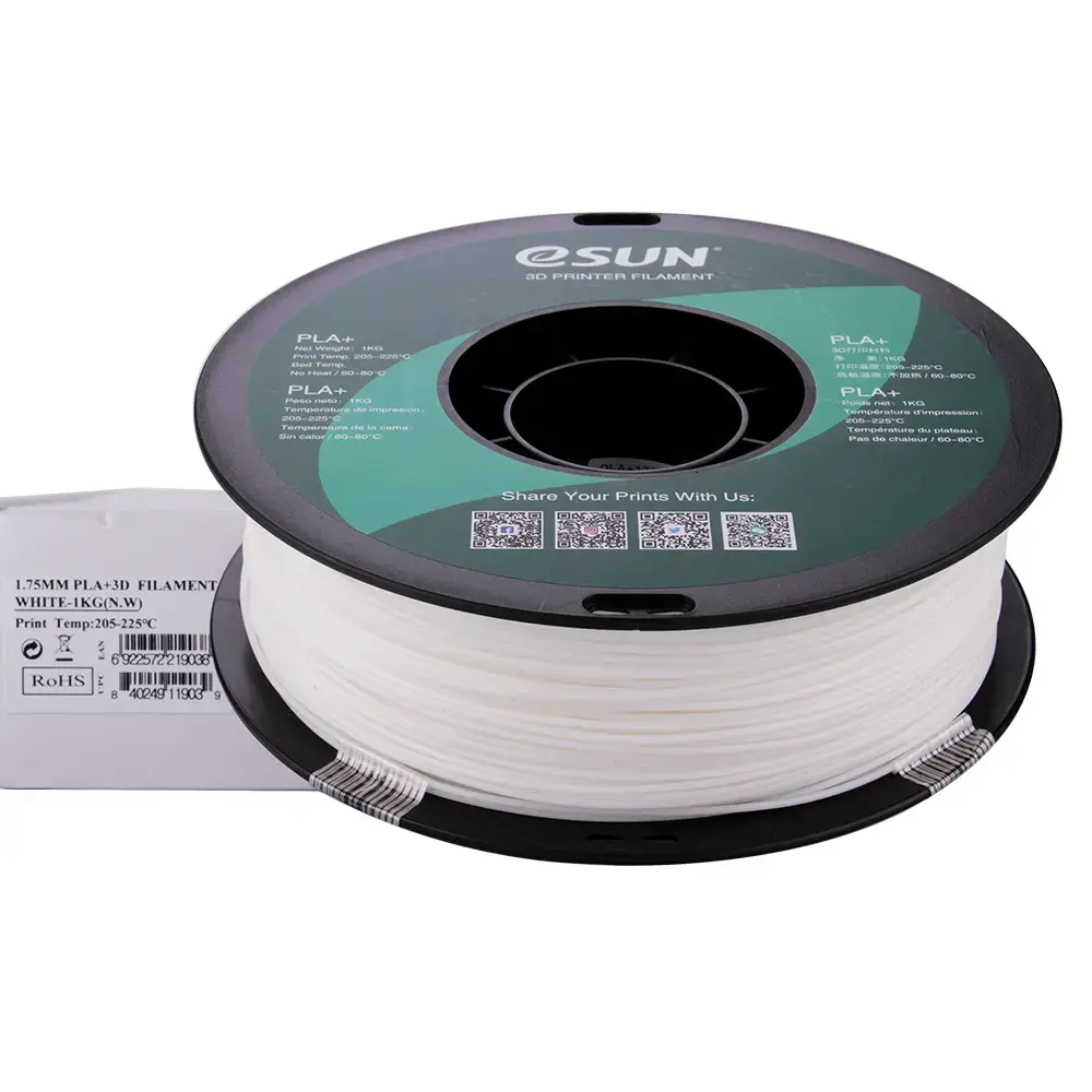 eSun PLA+ 1.75 mm balts 1 kg filaments Photo 8