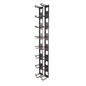 Панель управления кабелями APC by Schneider Electric AR8442, вертикальный кабельный менеджер, набор 8 шт., чёрный, ширина канала 55 мм