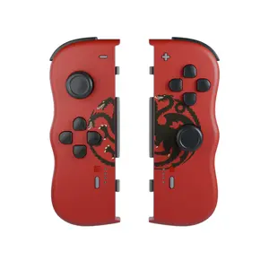 Gamepads Lexip HBO Game of Thrones Targaryen melni/sarkans Bluetooth priekš Nintendo Switch un Nintendo Switch OLED, 300 mAh akumulators
