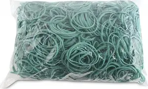 Elastic Bands Office Products model 18105039-02, diameter 50 mm, cross-section 1.5×3 mm, 60% natural rubber, 1000 g pack, green