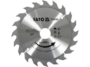 Ripzāģa disks YATO YT-6065, 200 mm, ar volframa karbīda ieliktņiem (TCT), priekš koksnes un plastmasas, 1 gab.