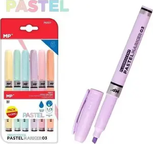 Augšsvītrojums pildspalva Q-Connect Zakreślacz fluorescencyjny pasteļkrāsas Macaron