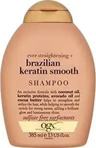 Разглаживающий шампунь Organix Cosmetix с бразильской кератином 385 мл