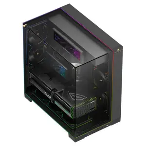 Thermalright A70 VISION Desktop PC Case Black — supports ATX/Micro-ATX/Mini-ITX, 1920×480 front display, 120/240/360 mm side radiators