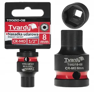 Impact Socket 1/2" 6-point 8 mm CR-MO by Tvardy
