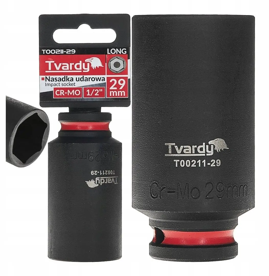 Triecienādas uzgriežņu galva Tvardy 1/2" vārpsta