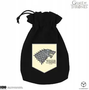 Dice pouch Q-Workshop Sakiewka Gra o Tron: Stark – themed fabric dice bag for tabletop gaming