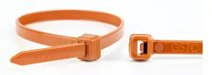 Atbrīvojams kabeļu saiķis JetWorld WKK 110124171 — plastmasa, brūns, 200 mm × 3,6 mm, 100 gab.