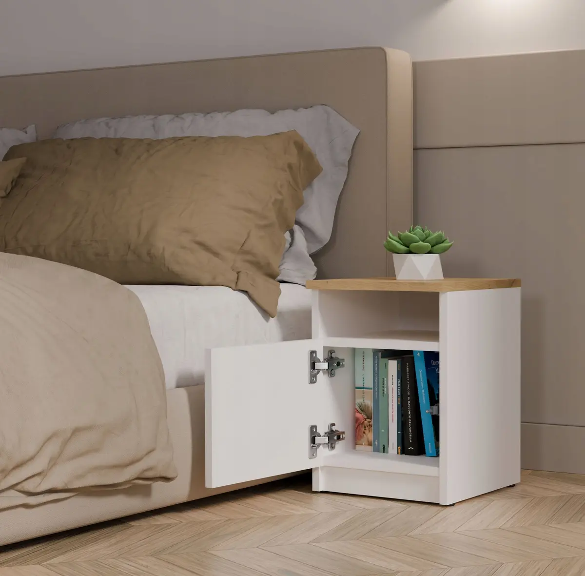 Naktsgaldiņš Akord GALAX 30/1D Biel-Artisan apdarē