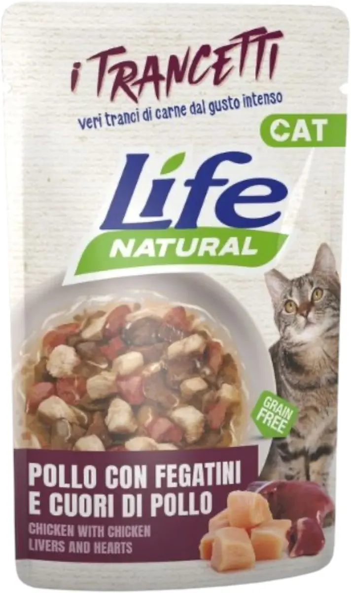 Mitrs kaķu barība maisiņā Life Pet