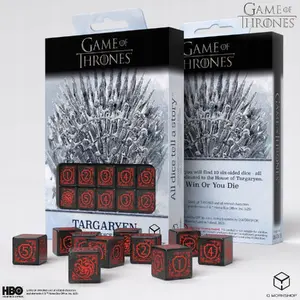 Q-Workshop dice set D6 – Game of Thrones Targaryen themed six-sided dice