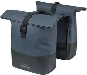 Dubultā panniera soma Basil Cove Double 28–32L ar MIK sistēmu, navy/black