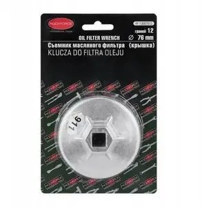 Eļļas filtra uzgriežņu atslēga Rockforce RF-10687612, 76 mm, 12‑punktu
