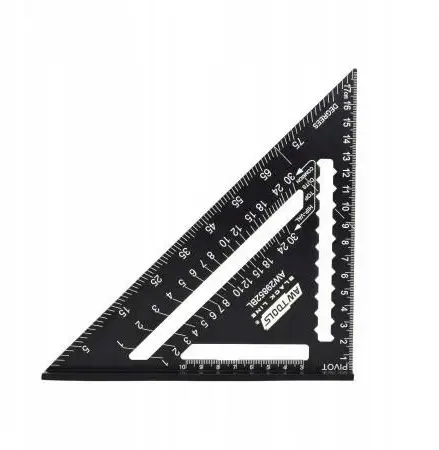 AWTools Alumīnija galdnieka taisnleņķis 7" Black