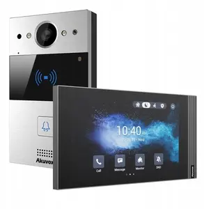 IP video durvju interkoms Akuvox R20A ar ārējo kameru SS563W — vienģimenes komplekts