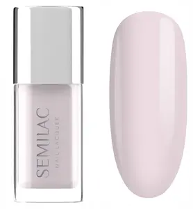 Nail polish SEMILAC 102 Sheer Milky Pink — classic nail lacquer, 9 ml
