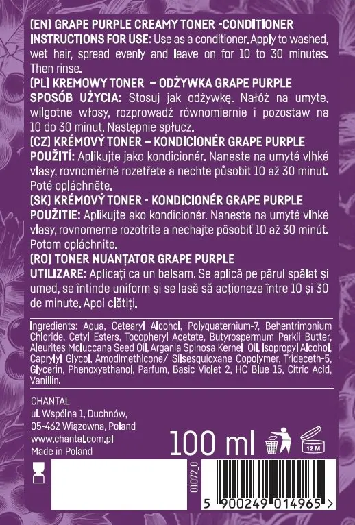 Matu toneris Chantal Sessio Grape Purple
