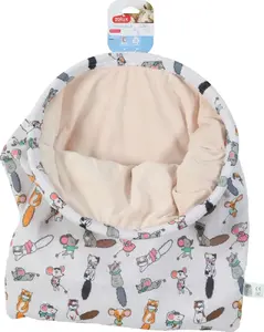 Pet bed Flamingo model CHATOUILLE cat sleeping bag with cats & mice pattern
