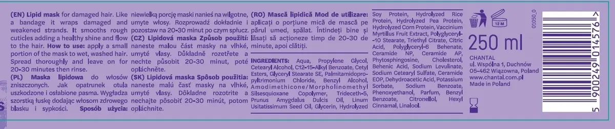 Lipīdu matu maska Chantal CHANTAL Sessio