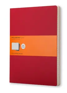 Pierakstu grāmatiņa Moleskine MS-931076 (EAN 9788862931076) — Cahier stila rakstīšanas burtnīca, līniju, cranberry red