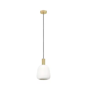 Griestu lampa EGLO 900305 ar E27 pamatni, 1 spuldze, 40 W, misiņa/zelta/balts apdare